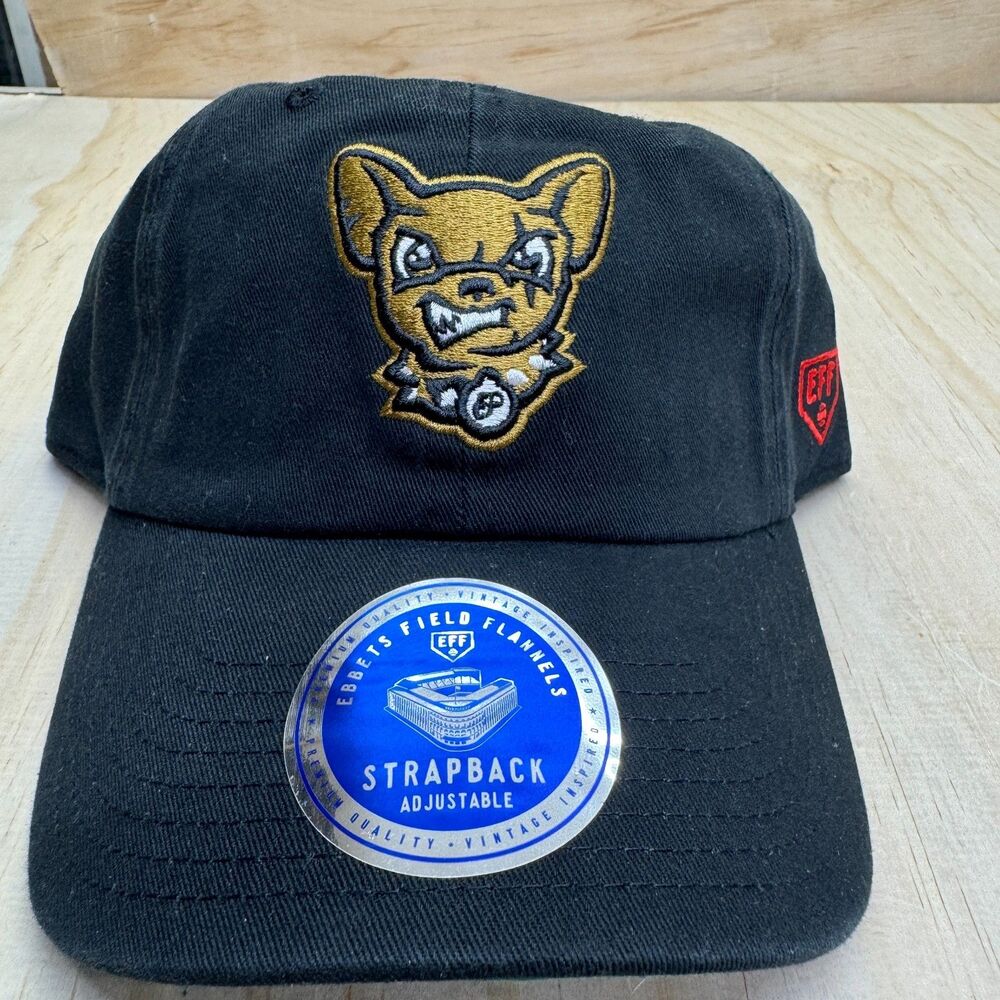 NEW El Paso Chihuahuas Ebbets Field Flannels MiLB Dad Cap Hat OSFM Black